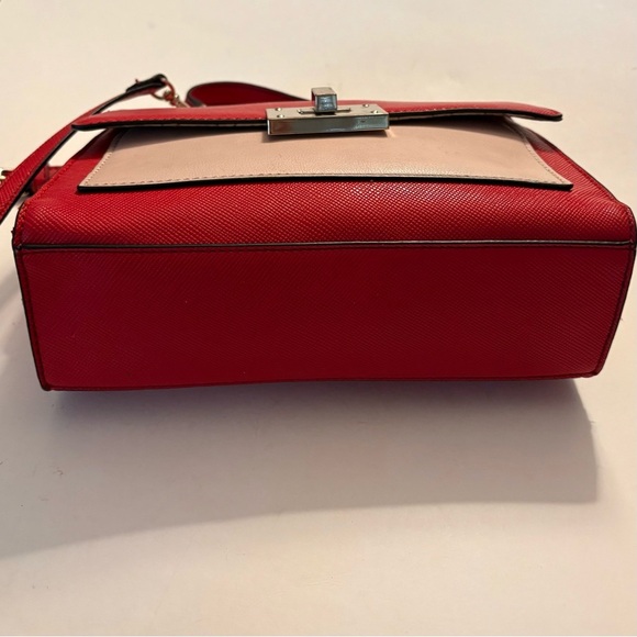 KELLY & KATIE Red and Pink Hand bag with Crossbody Strap - Picture 3 of 4